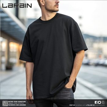 Mens Premium Drop Shoulder T-Shirt - Black