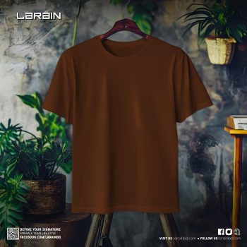 Premium Quality Solid T-shirt - Coffee