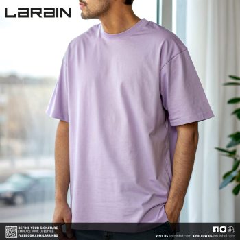 Mens Premium Drop Shoulder T-Shirt - Lavendar