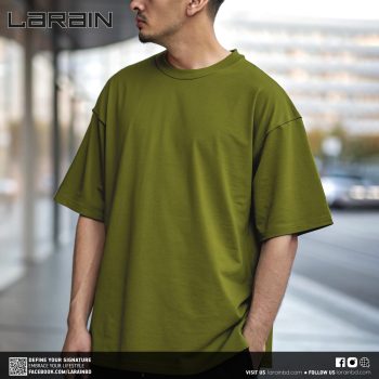 Mens Premium Drop Shoulder T-Shirt - Olive