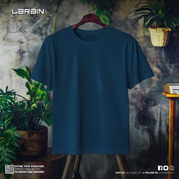 Premium Quality Solid T-shirt - Petrol Blue