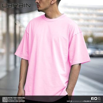 Mens Premium Drop Shoulder T-Shirt - Pink