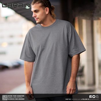 Mens Premium Drop Shoulder T-Shirt - Silver