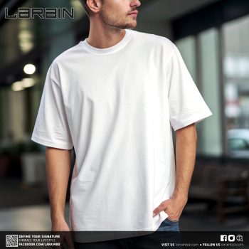 Mens Premium Drop Shoulder T-Shirt - White