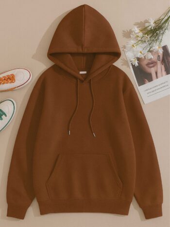 Premium Quality Solid Hoodie - Coffee