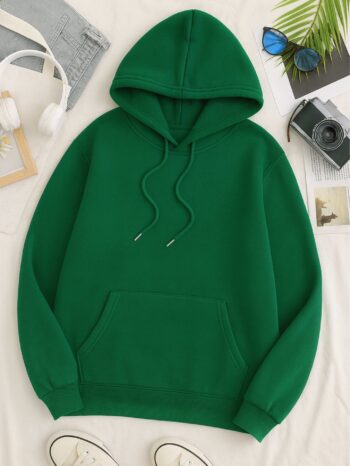 Premium Quality Solid Hoodie - Olive Green