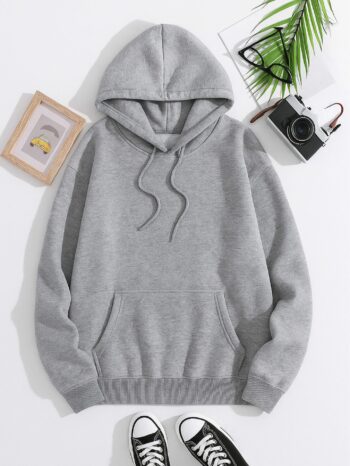 Premium Quality Solid Hoodie - Grey