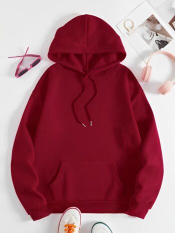 Premium Quality Solid Hoodie - Maroon